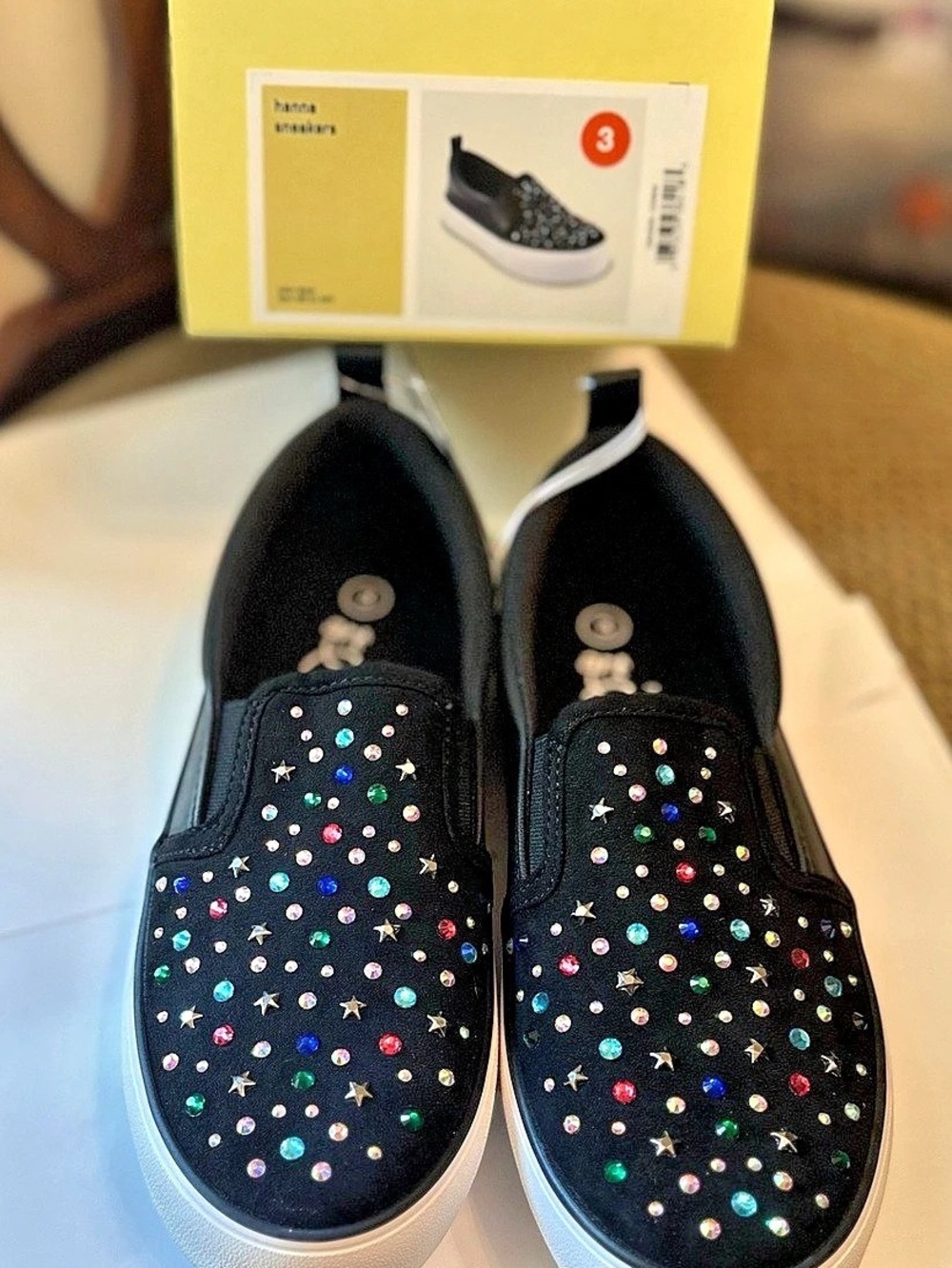 art class Hanna Slip-On Sneakers Black & White Girls US 3